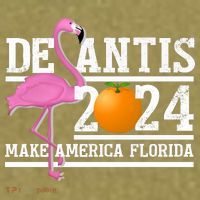 DeSantis 2024 Make America Florida Flamingo Election Garment-Dyed Women's Muscle Tee thumb 6