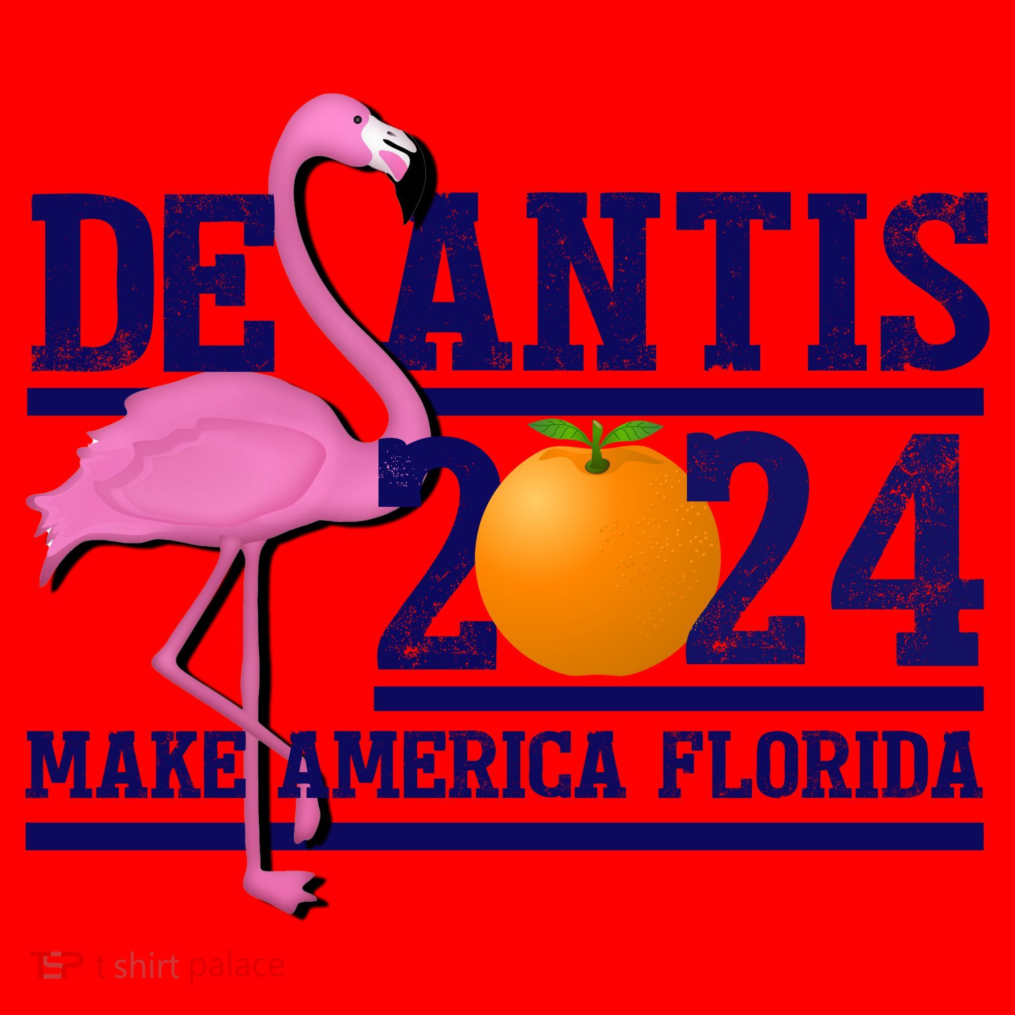 DeSantis 2024 Make America Florida Flamingo Election Santa Hat