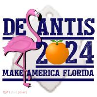 DeSantis 2024 Make America Florida Flamingo Election Ceramic Ornament thumb 2
