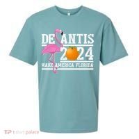 DeSantis 2024 Make America Florida Flamingo Election Sueded Cloud Jersey T-Shirt thumb 0
