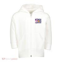 DeSantis 2024 Make America Florida Flamingo Election Toddler Zip Fleece Hoodie thumb 0