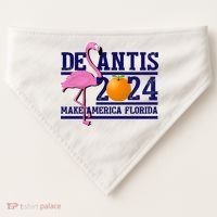 DeSantis 2024 Make America Florida Flamingo Election USA-Made Doggie Bandana thumb 0