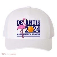 DeSantis 2024 Make America Florida Flamingo Election Yupoong Adult 5-Panel Trucker Hat thumb 0