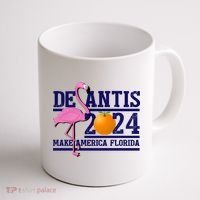 DeSantis 2024 Make America Florida Flamingo Election Coffee Mug thumb 1