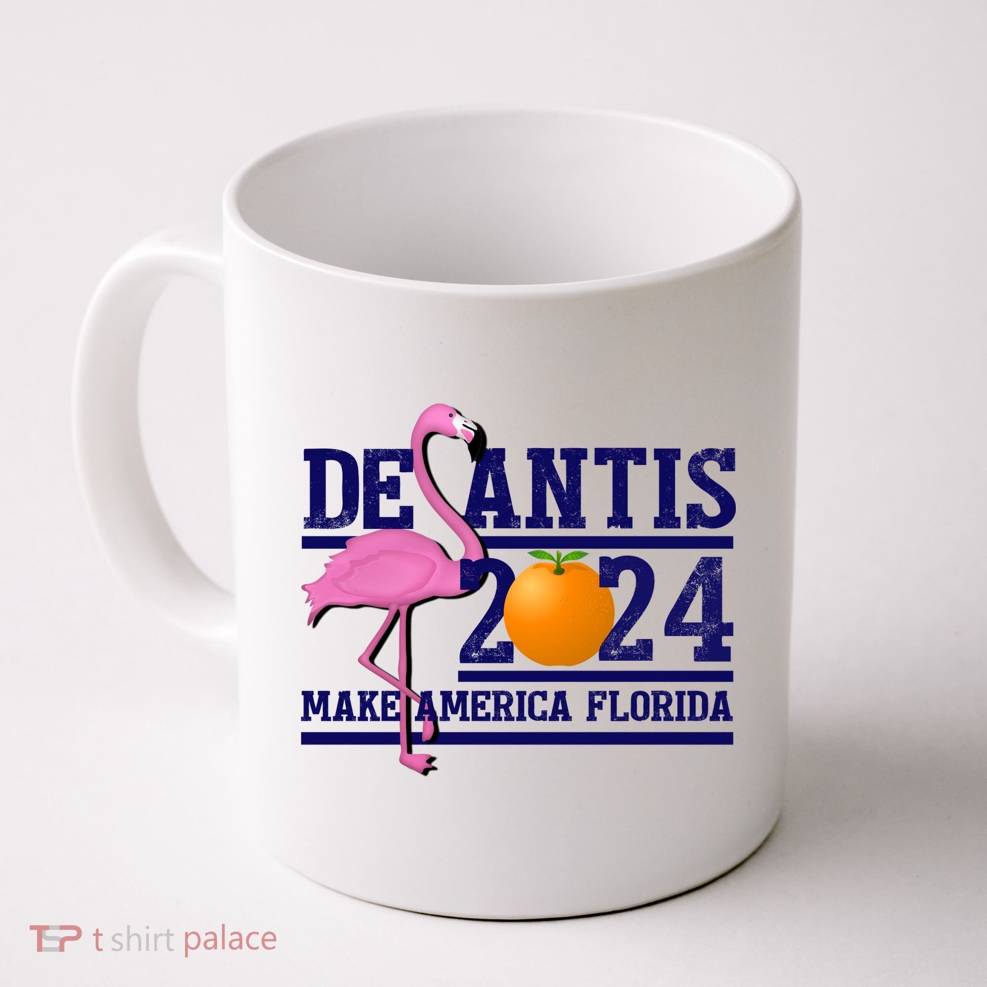 DeSantis 2024 Make America Florida Flamingo Election Coffee Mug