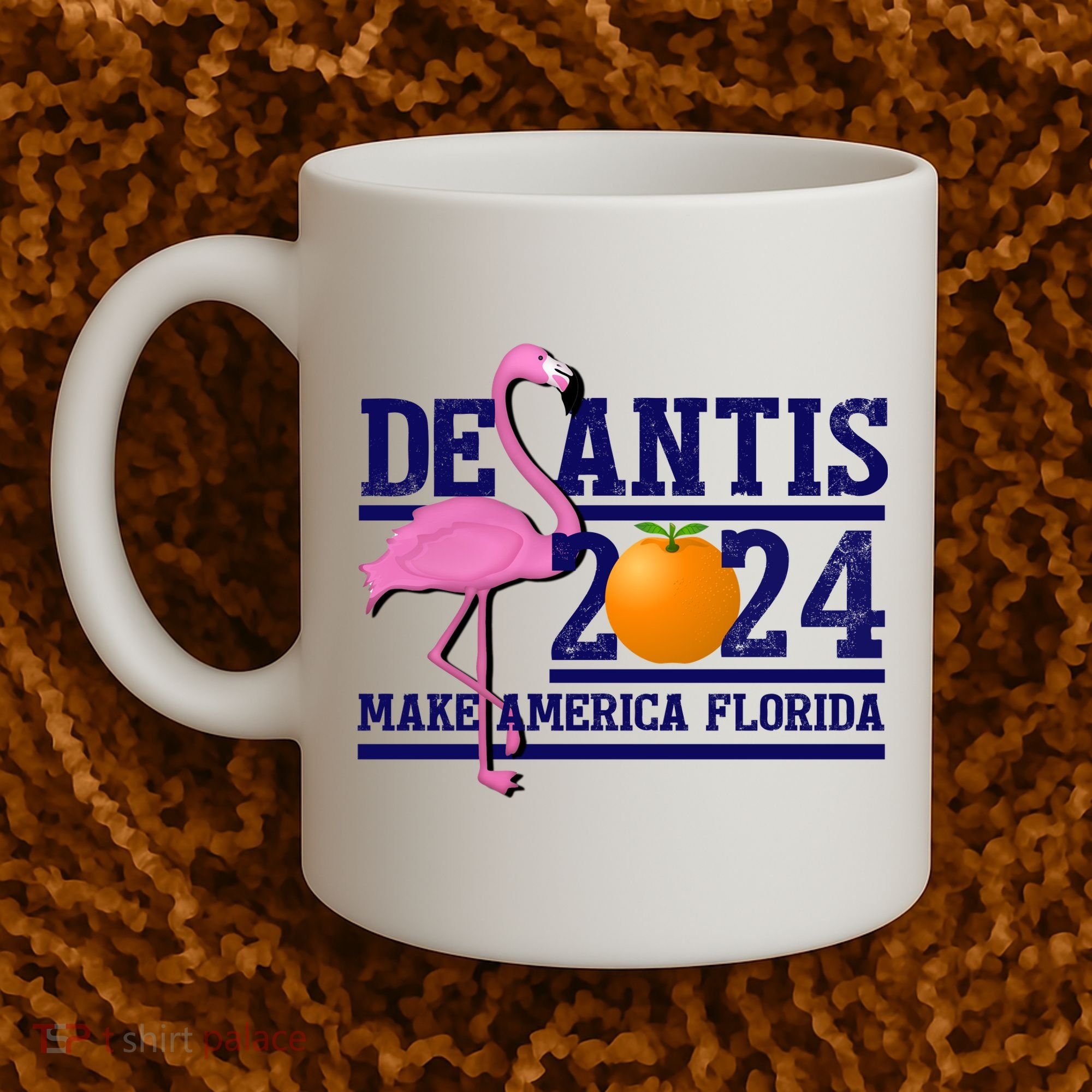 DeSantis 2024 Make America Florida Flamingo Election Coffee Mug