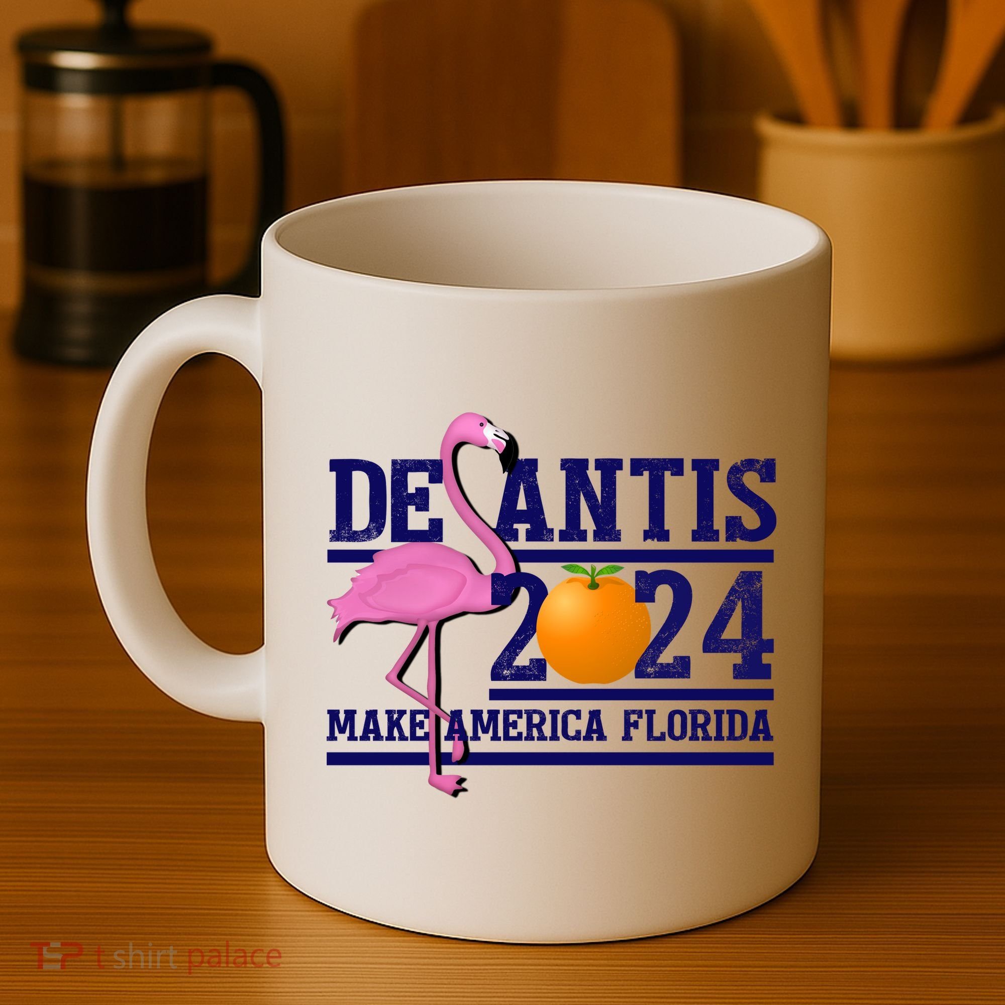DeSantis 2024 Make America Florida Flamingo Election Coffee Mug