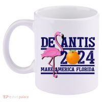 DeSantis 2024 Make America Florida Flamingo Election 11oz C Handle Ceramic Mug thumb 2