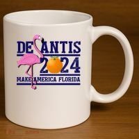 DeSantis 2024 Make America Florida Flamingo Election 11oz C Handle Ceramic Mug thumb 3
