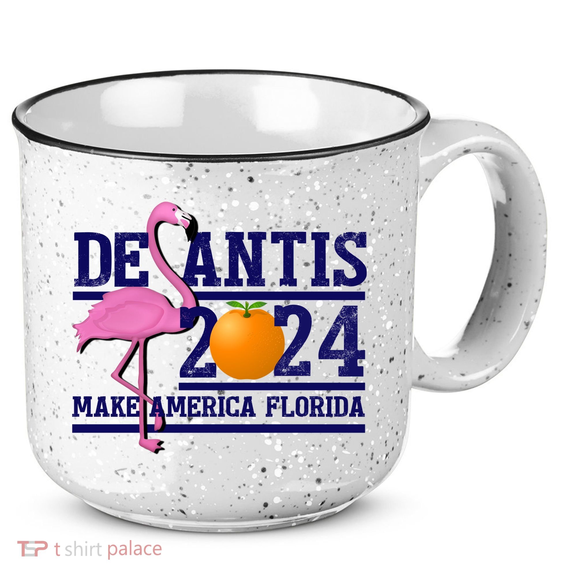 DeSantis 2024 Make America Florida Flamingo Election 15oz Campfire Ceramic Mug
