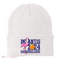 DeSantis 2024 Make America Florida Flamingo Election Beanie thumb 0