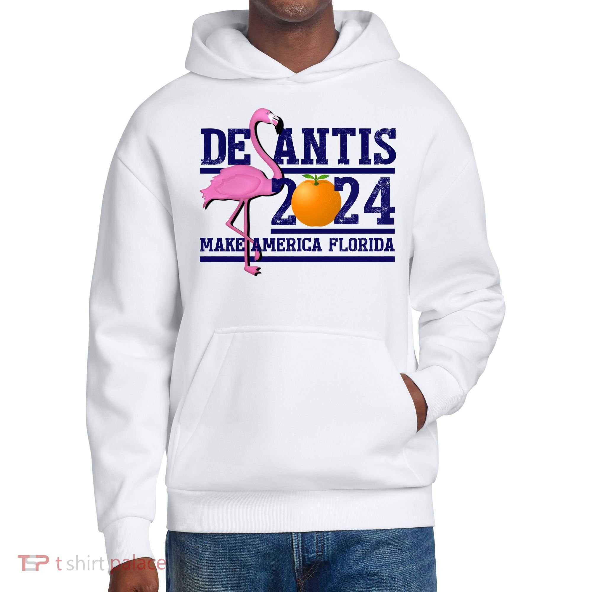DeSantis 2024 Make America Florida Flamingo Election District V.I.T. Heavyweight Hoodie