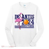 DeSantis 2024 Make America Florida Flamingo Election Tall Long Sleeve Shirt thumb 0