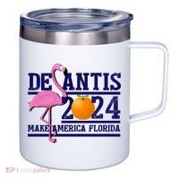 DeSantis 2024 Make America Florida Flamingo Election 12oz Stainless Steel Coffee Mug thumb 0