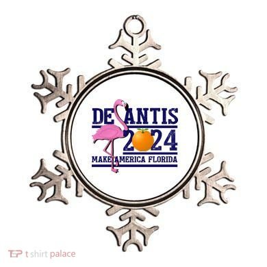 DeSantis 2024 Make America Florida Flamingo Election Ornament