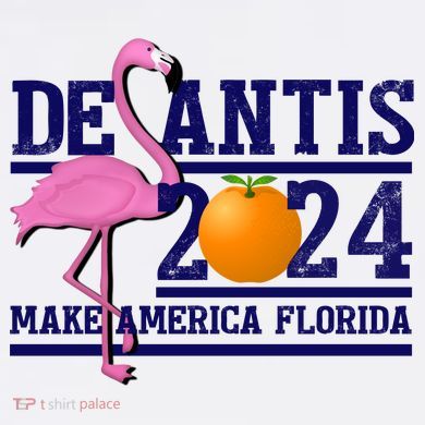 DeSantis 2024 Make America Florida Flamingo Election Ornament