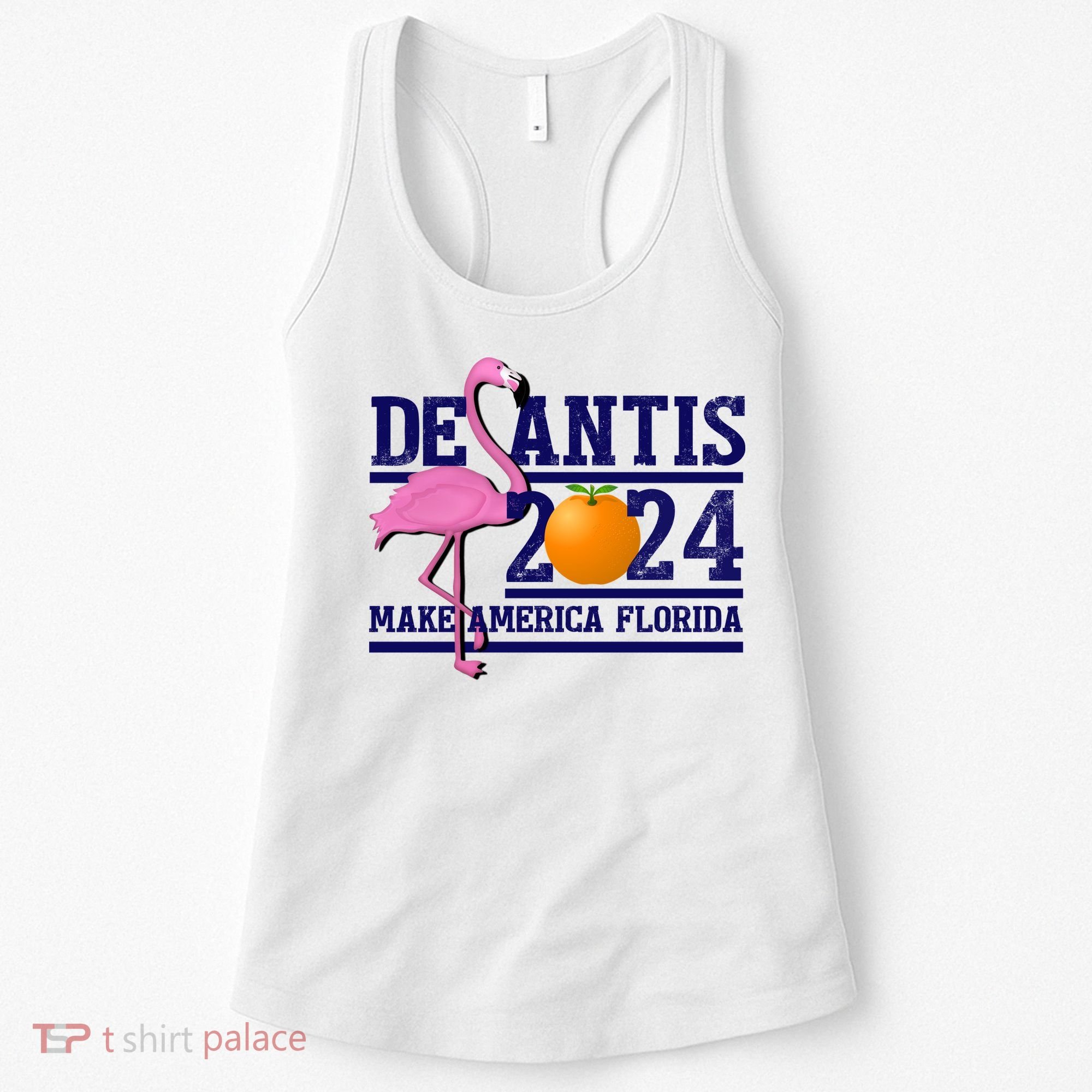 DeSantis 2024 Make America Florida Flamingo Election Women's Tank Top