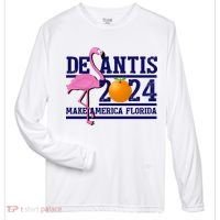 DeSantis 2024 Make America Florida Flamingo Election Zone Performance Long-Sleeve T-Shirt thumb 0