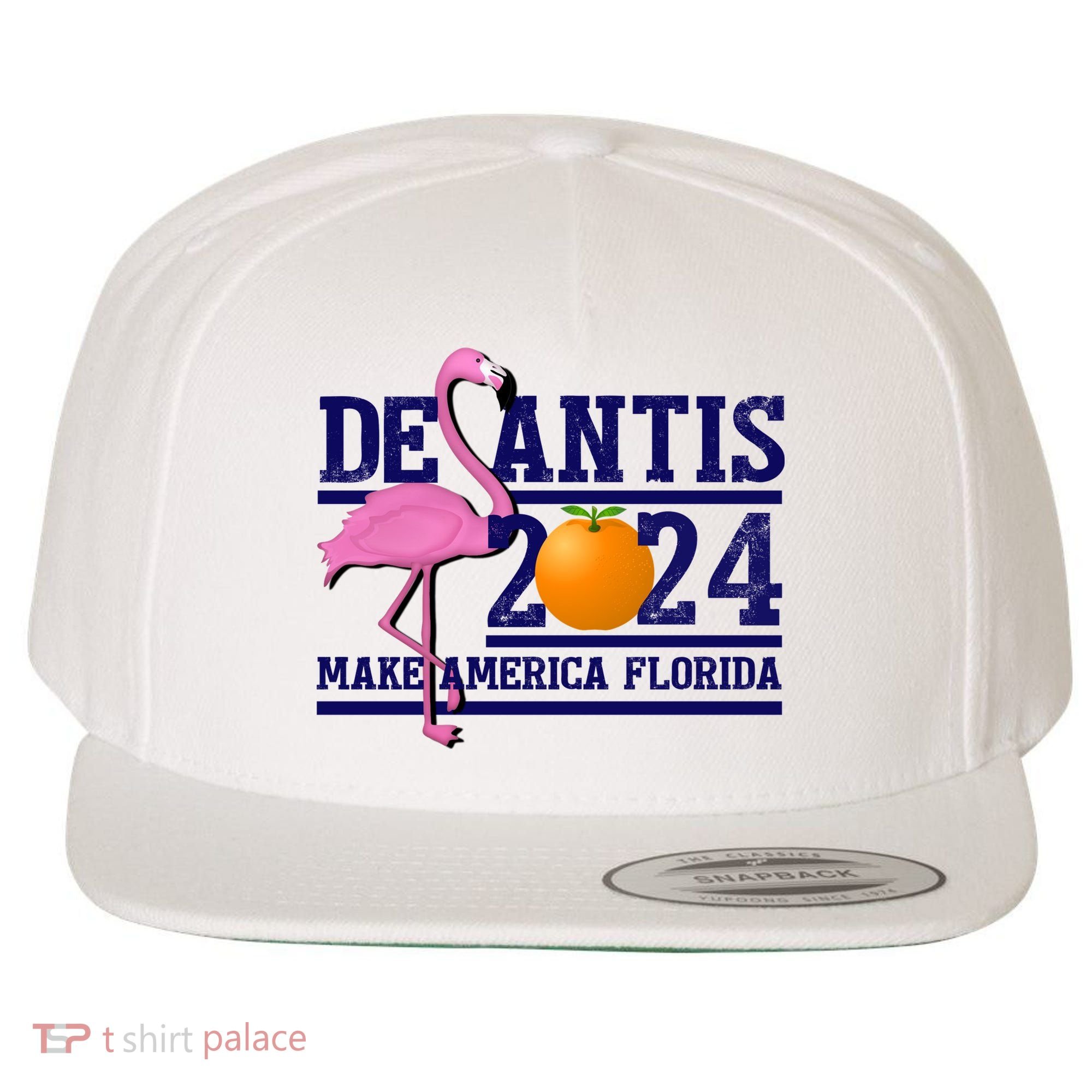 DeSantis 2024 Make America Florida Flamingo Election Wool Snapback Cap