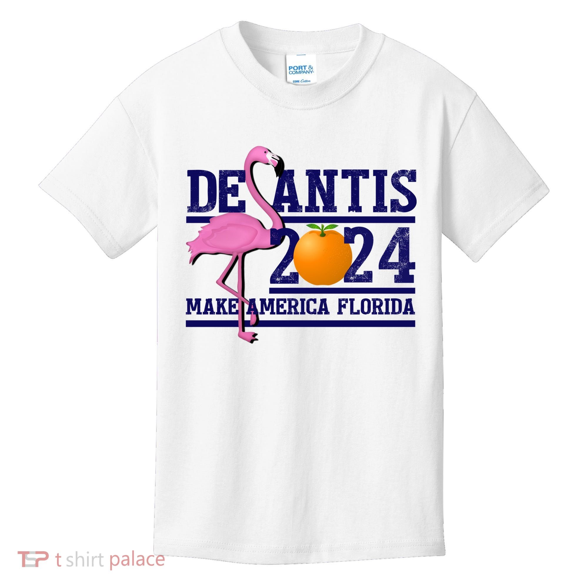 DeSantis 2024 Make America Florida Flamingo Election Kids T-Shirt