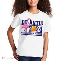 DeSantis 2024 Make America Florida Flamingo Election Kids T-Shirt thumb 2