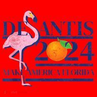 DeSantis 2024 Make America Florida Flamingo Election Santa Hat thumb 1