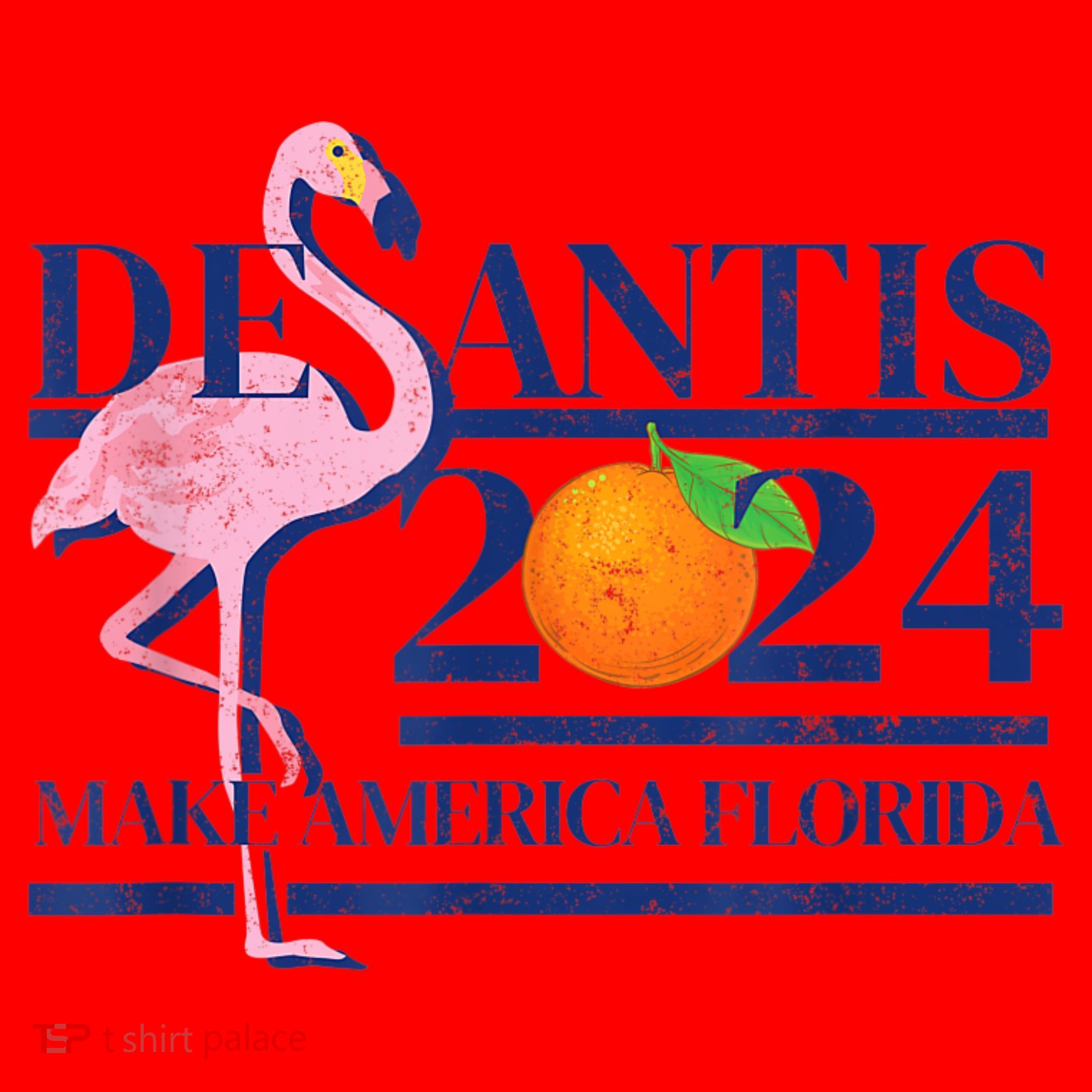 DeSantis 2024 Make America Florida Flamingo Election Santa Hat