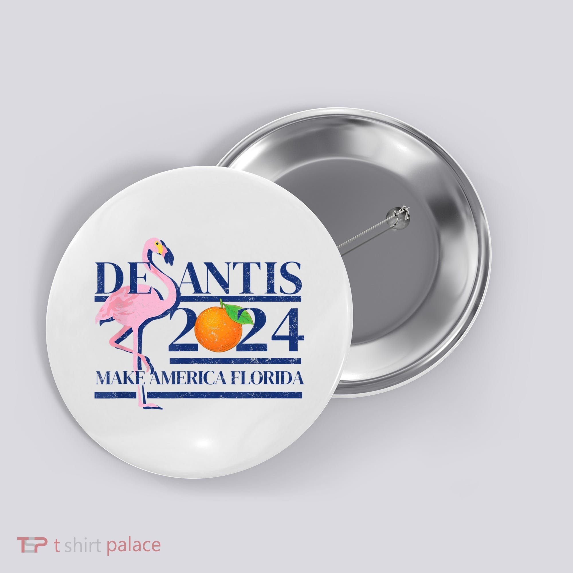 DeSantis 2024 Make America Florida Flamingo Election Button