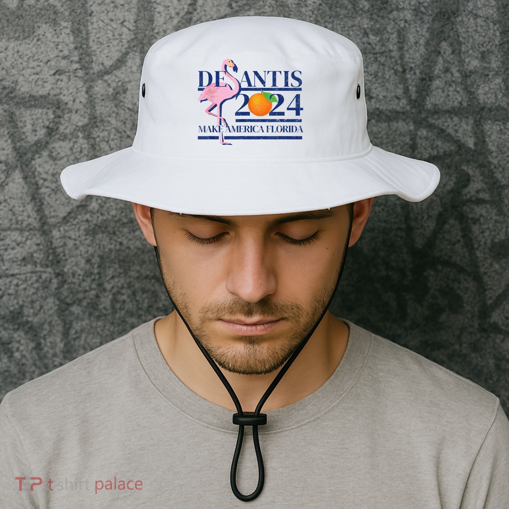 DeSantis 2024 Make America Florida Flamingo Election Bucket Hat