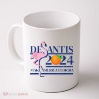 DeSantis 2024 Make America Florida Flamingo Election Coffee Mug thumb 0