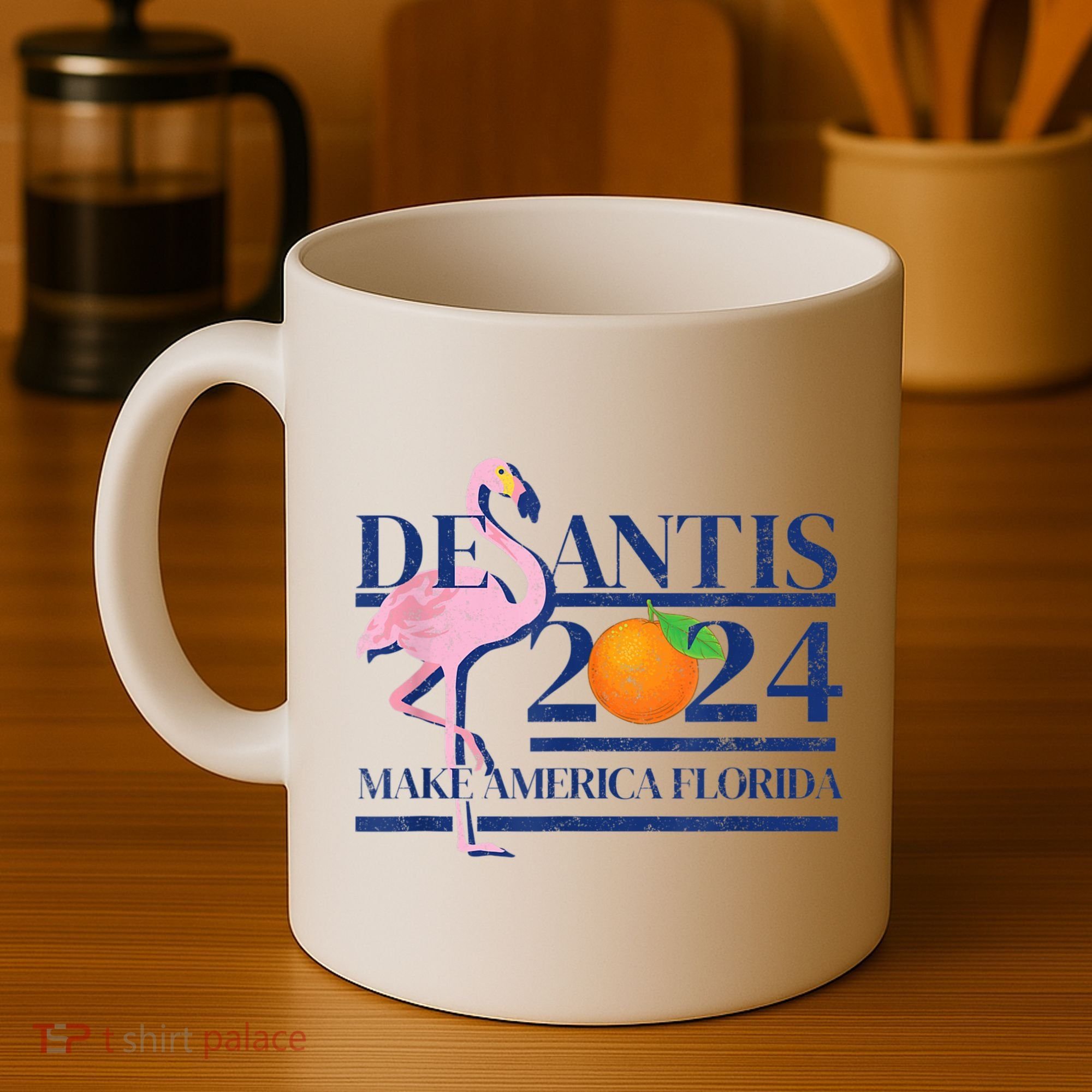 DeSantis 2024 Make America Florida Flamingo Election Coffee Mug