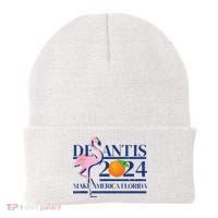 DeSantis 2024 Make America Florida Flamingo Election Beanie thumb 0