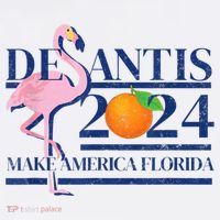 DeSantis 2024 Make America Florida Flamingo Election Mousepad thumb 1