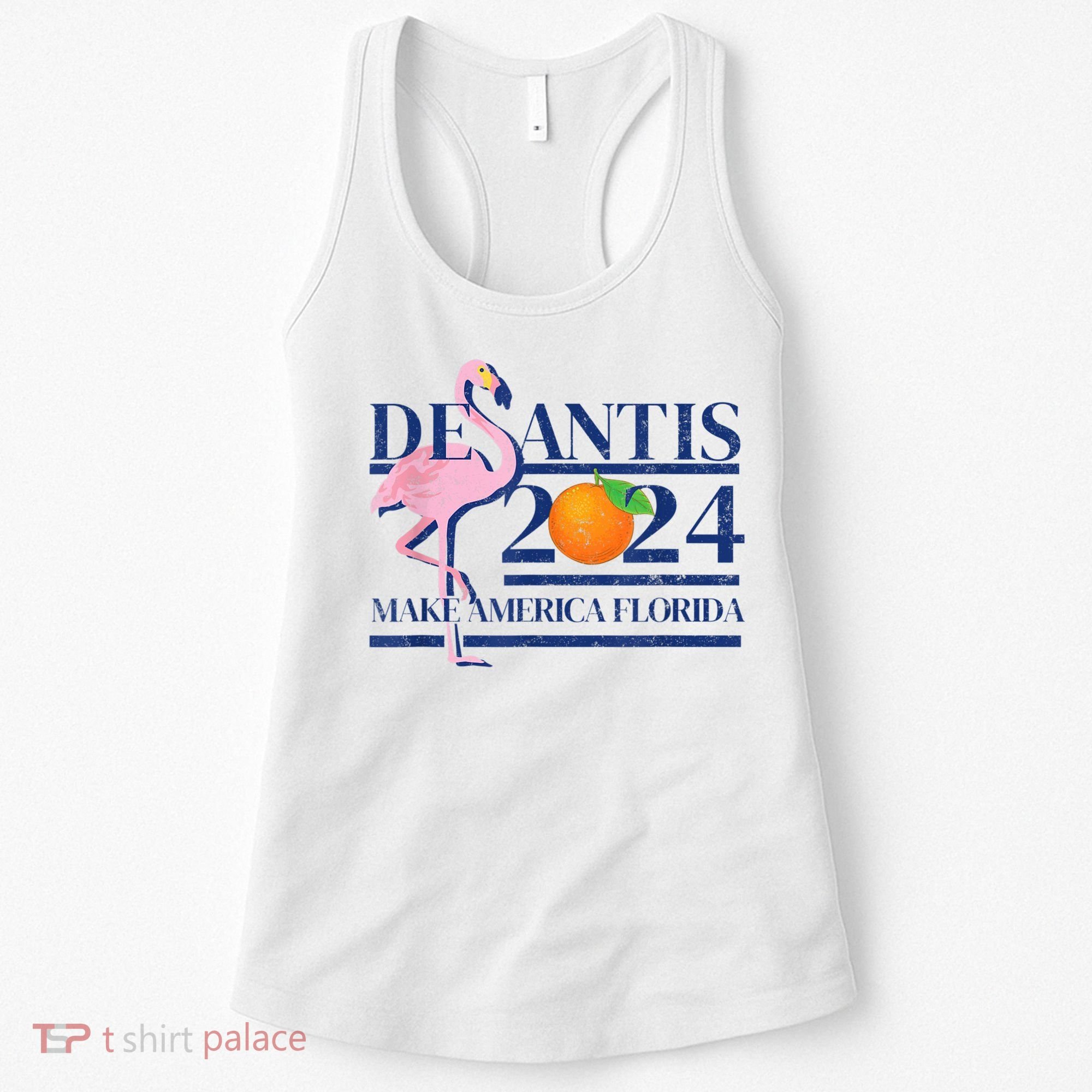 DeSantis 2024 Make America Florida Flamingo Election Women's Tank Top