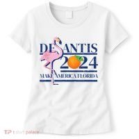 DeSantis 2024 Make America Florida Flamingo Election Women's T-Shirt thumb 0