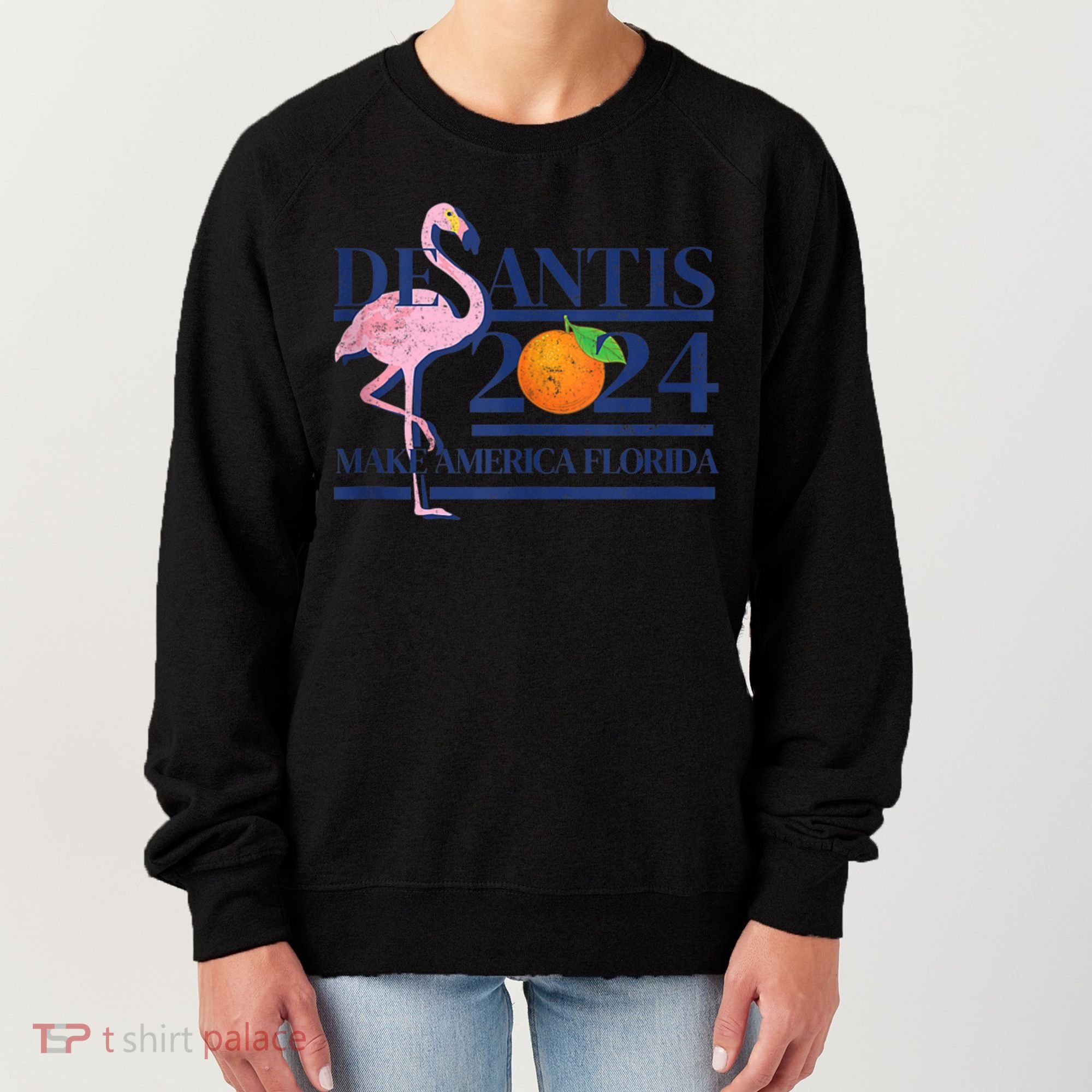 Desantis 2024 Make America Florida Flamingo Women's Sweatshirt