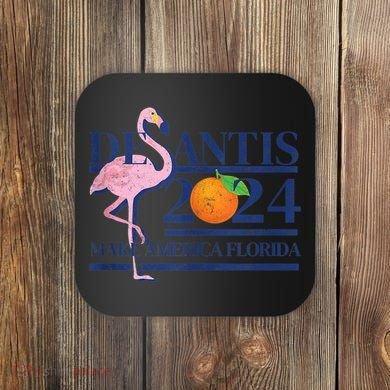 Desantis 2024 Make America Florida Flamingo Coaster