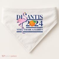 Desantis 2024 Make America Florida Flamingo USA-Made Doggie Bandana thumb 0