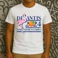 Desantis 2024 Make America Florida Flamingo T-Shirt thumb 3