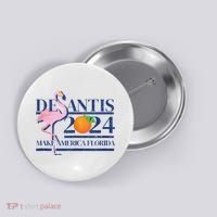 Desantis 2024 Make America Florida Flamingo Button thumb 0