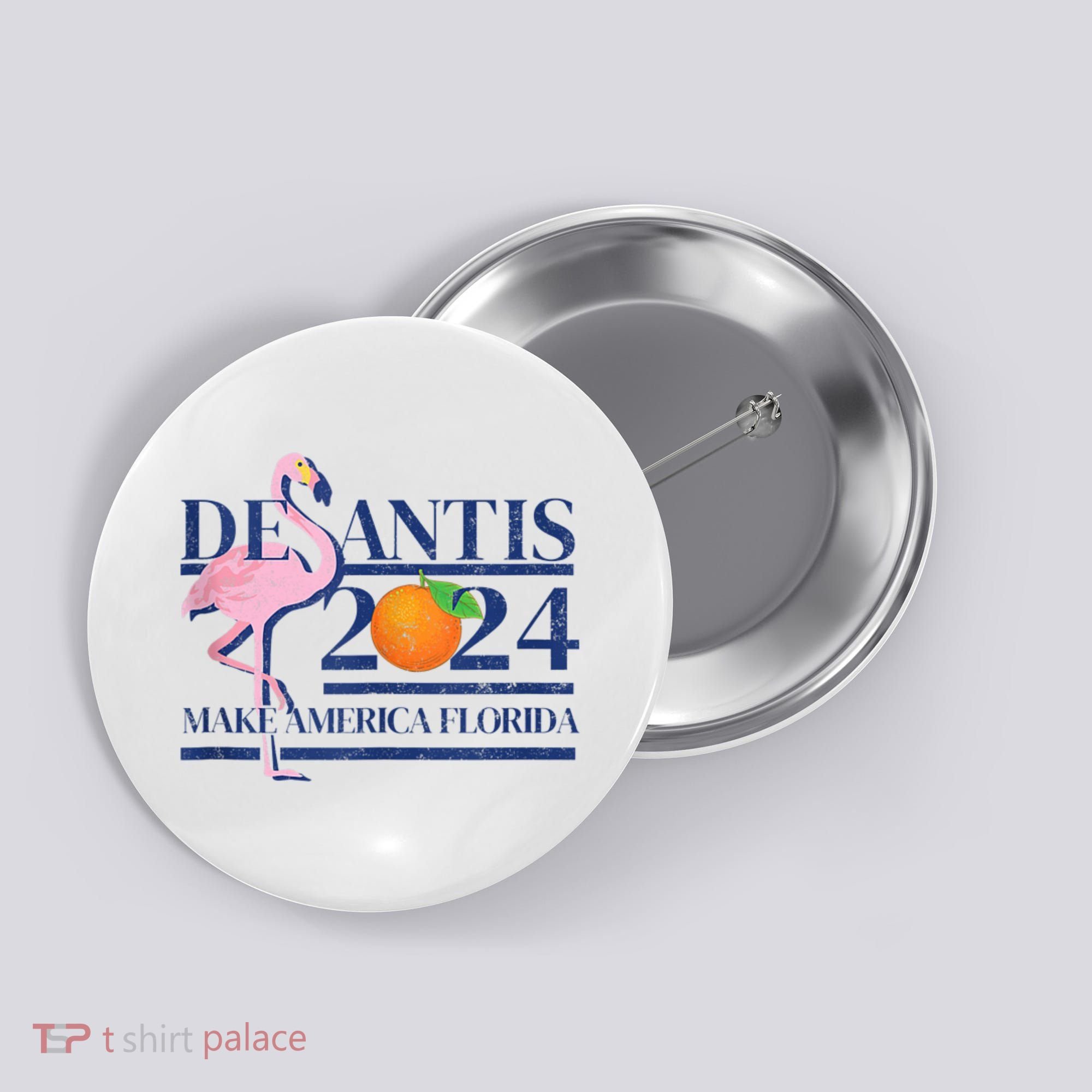 Desantis 2024 Make America Florida Flamingo Button