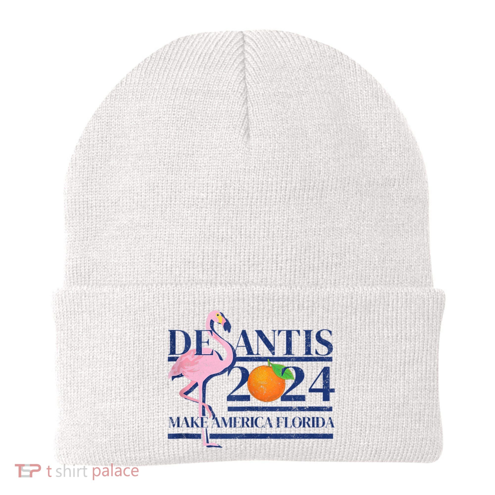 Desantis 2024 Make America Florida Flamingo Beanie