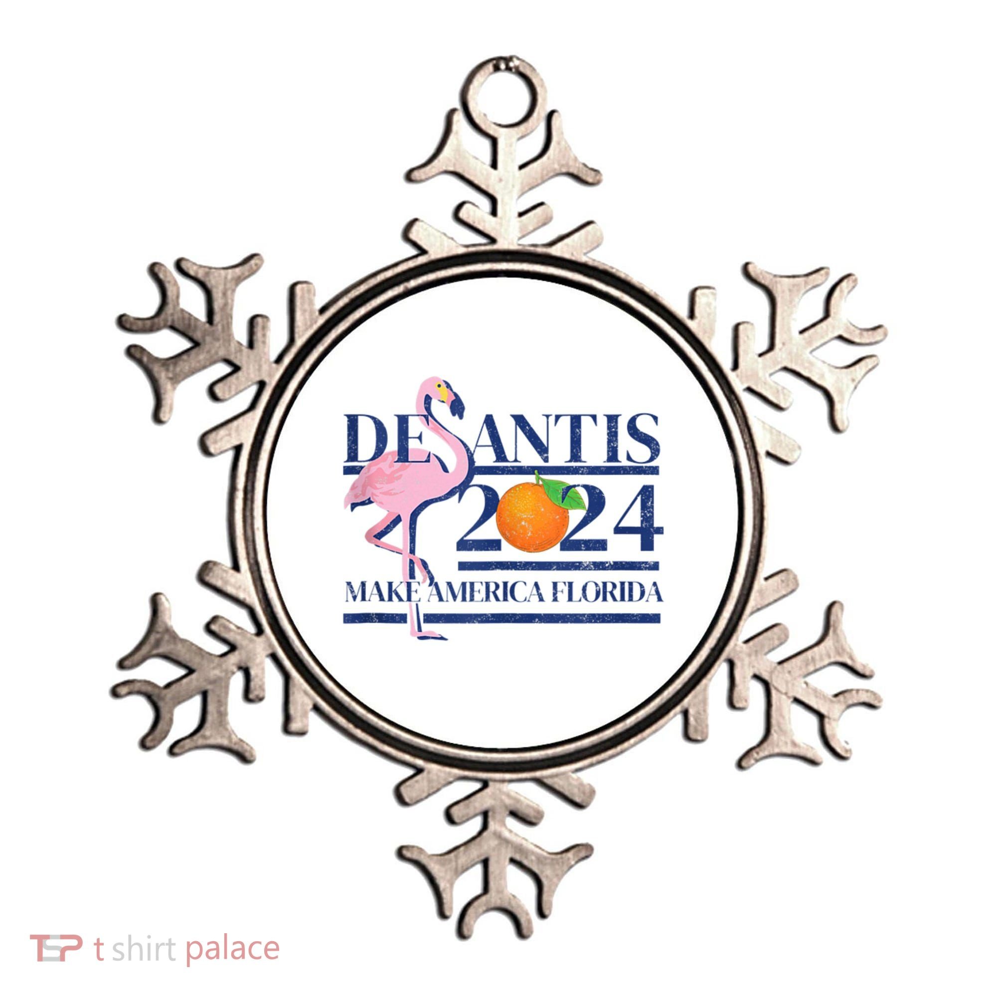 Desantis 2024 Make America Florida Flamingo Ornament