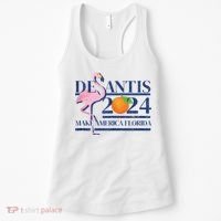 Desantis 2024 Make America Florida Flamingo Women's Tank Top thumb 0
