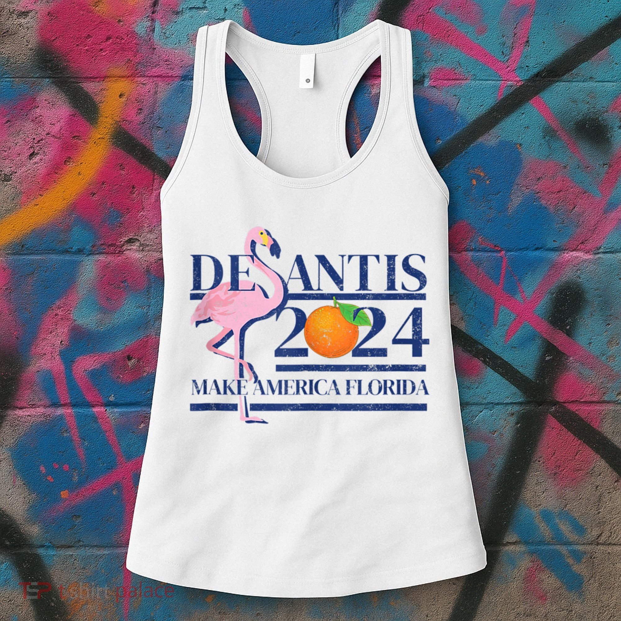 Desantis 2024 Make America Florida Flamingo Women's Tank Top