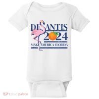 Desantis 2024 Make America Florida Flamingo Baby Bodysuit thumb 0
