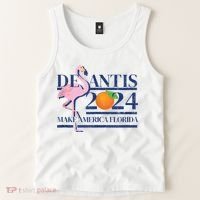 Desantis 2024 Make America Florida Flamingo Tank Top thumb 2