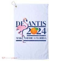 Desantis 2024 Make America Florida Flamingo Golf Towel thumb 0