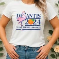 Desantis 2024 Make America Florida Flamingo Women's T-Shirt thumb 2