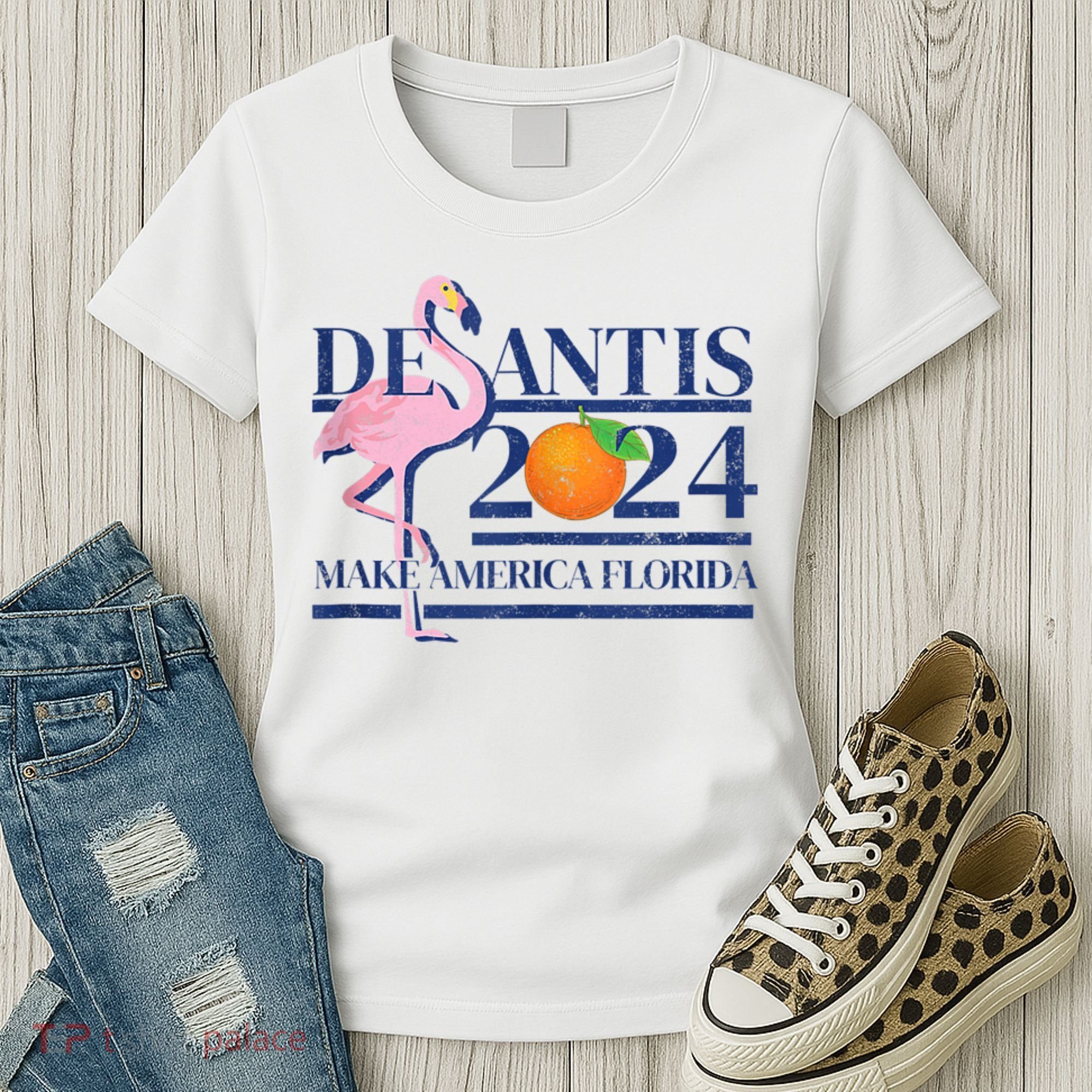 Desantis 2024 Make America Florida Flamingo Women's T-Shirt